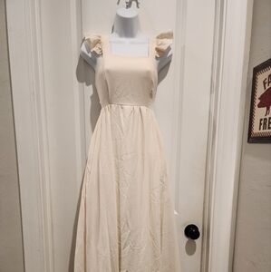 Elegant Cream Maxi Dress